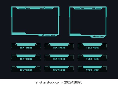 Streaming twitch Overlay display panel for Gamer and color Twitch panel