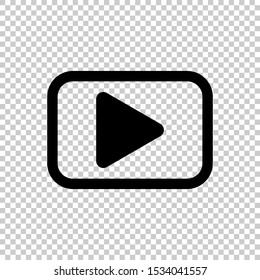 streaming video icon isolated on transparent background