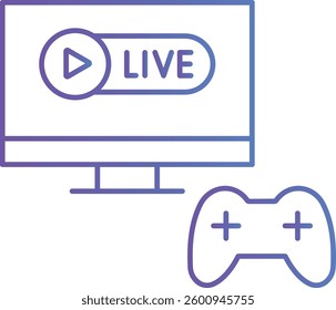Streaming Webcam illustration with isolated background 
