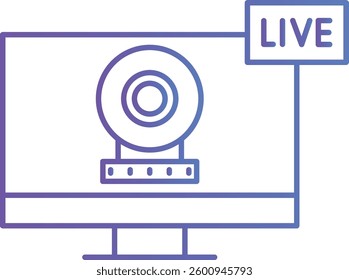 Streaming Webcam  illustration with isolated background 