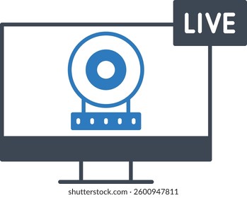Streaming Webcam    illustration with isolated background 