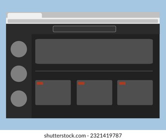 Streaming website template minimalistic vector