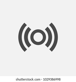 streaming or Wifi wireless connection vector icon