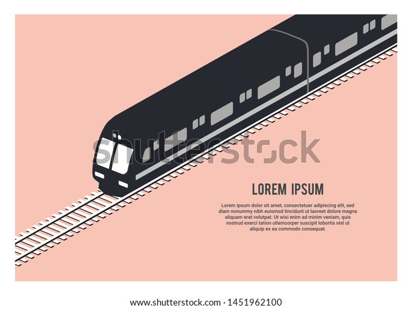 通勤列車を合理化する 簡単なイラスト のベクター画像素材 ロイヤリティフリー