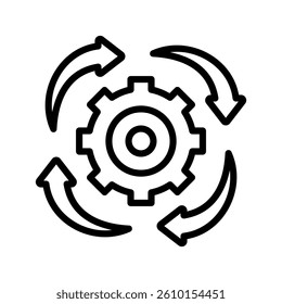 Streamline Line Vector Illustration On White Background.