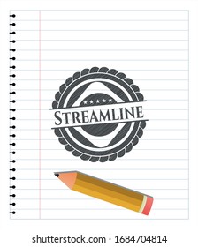 Streamline penciled. Vector Illustration. Detailed.