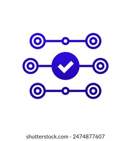 streamline process icon, parallel operations vector