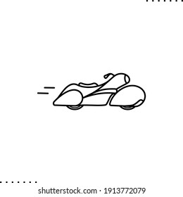 streamline style motorcycle vector icon in outline