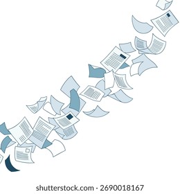 Streamline your workflow with this dynamic documents illustration, perfect for modern business and tech projects