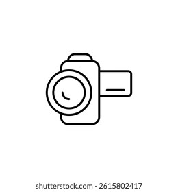 Streamlined camera icon for contemporary design applications usage