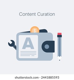 Curación de contenido optimizada con diseño minimalista en gris y rojo. Calidad sobre cantidad, recomendaciones a medida para sus necesidades.