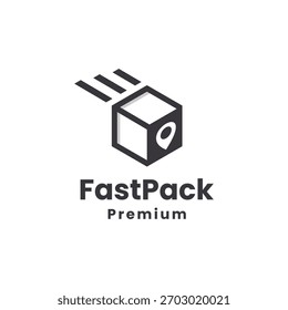 Diseño optimizado del logotipo del servicio de entrega para soluciones modernas de logística y envío