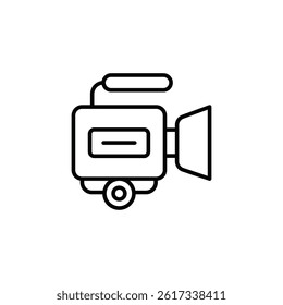Streamlined depiction of professional video equipment for modern visuals