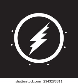 Streamlined Excellence: Black and White Icon Symbolizing Efficiency and Speed for a Dynamic Company