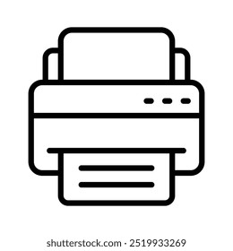 Um ícone de impressora otimizado que representa a funcionalidade de impressão de documentos, imagens e muito mais