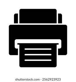 A streamlined printer icon representing printing functionality for documents, images, and more