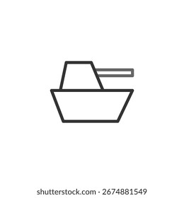 A streamlined tank illustration symbolizes the essence of military might and technological advancement. This image effectively conveys a sense of power protection and readiness for any challenge