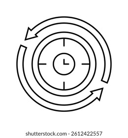 streamlining business process line icon vector. streamlining business process sign. isolated contour symbol black illustration