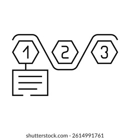 streamlining business process line icon vector. streamlining business process sign. isolated contour symbol black illustration