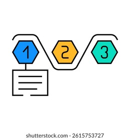 streamlining business process line icon vector. streamlining business process sign. isolated symbol illustration
