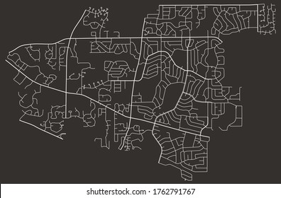 Streamwood Illinois United City Map Transport Stock Vector (Royalty 