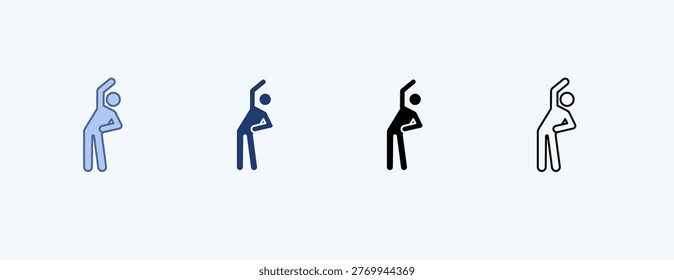Streching Multiple Icon Illustration Vector