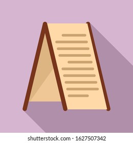 Street ad banner icon. Flat illustration of street ad banner vector icon for web design