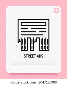 Straßen-Anzeigen dünne Linie Symbol. Moderne Vektorgrafik.