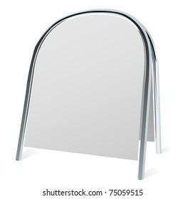 Street advertising folding stand isolated on white. Vector illustration.