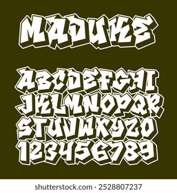 Street alphabet in graffiti style, Hand drawn. Graffiti alphabet, Graffiti letter black for poster, print files, tshirt design, logos