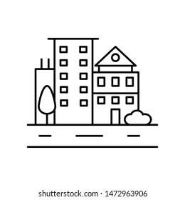Street architecture line icon. Element of landscapes illustration icon. Signs and symbol icon for websites, web design, mobile app, UI, UX