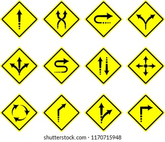 street arrow icons vector