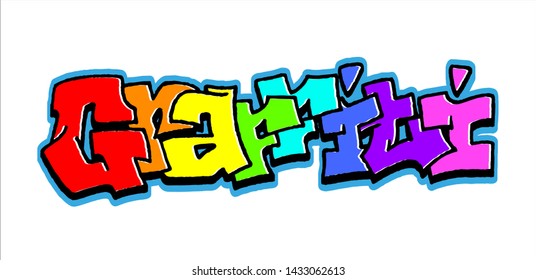 street art graffiti inscription isolated on white background, vector illustration
