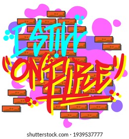 Street Art Graffiti Tagging Freestyle Drawing Original Lettering