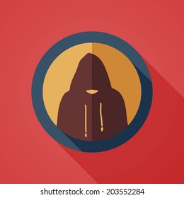 Street artist flat round vector icon