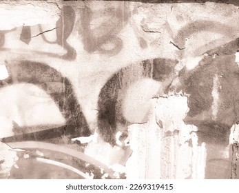 Street Artist Graffiti. Cracked Wall Style. Grungy Art Creative Concept. Dirty History Weathered Artwork. Wall Modern Brush Paint. Grey Stained Texture. Stone Distress Drawing. Urban Damage Scratch.