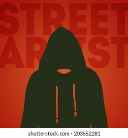 Street artist vector poster