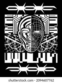 Street artwork vector for t-shirts, stencils and others. 