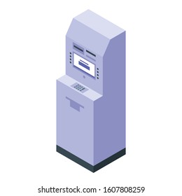 Street ATM icon. Isometric of street ATM vector icon for web design isolated on white background
