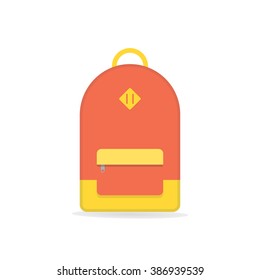 Street backpack. School backpack. Red backpack