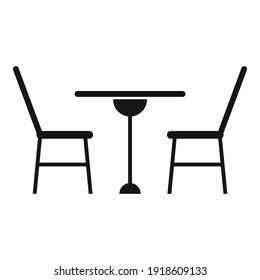 Street bar furniture icon. Simple illustration of street bar furniture vector icon for web design isolated on white background