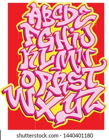 Street Based Graffiti Font Alphabet Stock Vector (Royalty Free ...