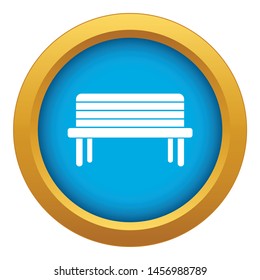 Street bench icon blue vector isolated on white background for any design