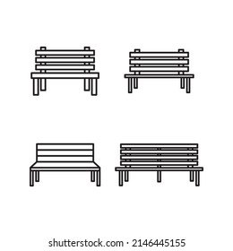 Street Bench Icon Logo Design Vector Template Illustration
