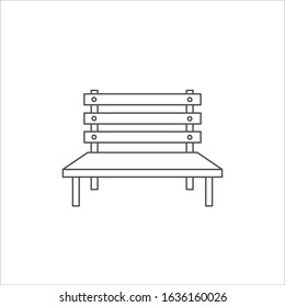Street bench icon vector illustration sign  on white background