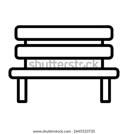 street bench line icon on white background vector
Vector icon urbanism on white background
