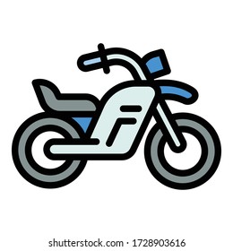 Street bike icon. Outline street bike vector icon for web design isolated on white background