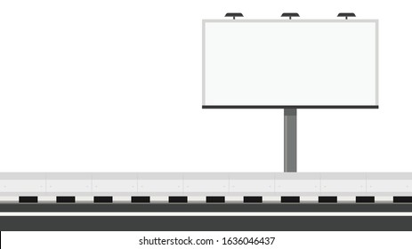 
Street billboard. Billboard vector. free space for text. copy space. Road side.