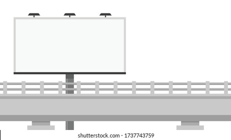 Street billboard. Billboard vector. free space for text. copy space. Road side.