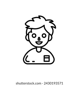 Street Boy icon in vector. Logotype
